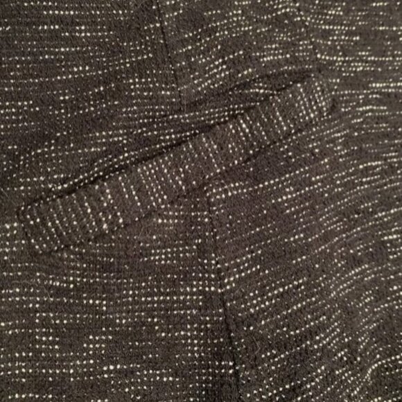 Eileen Fisher Black White One Button Front Blazer Jacket Womens L Organic Cotton - Picture 4 of 6